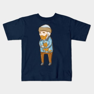 Van Gogh with a Cat Kids T-Shirt